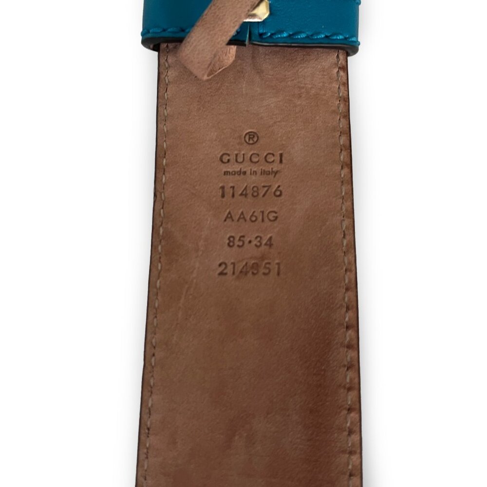 Unisex Gucci Belt W/Interlocking G's Size 85 - image 4